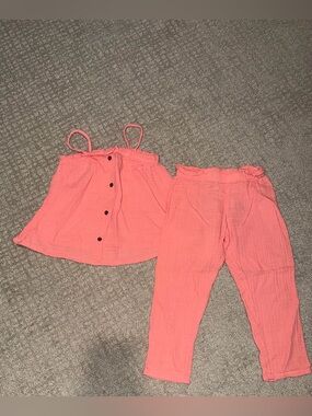 Old Navy Girls Lightweight Pink Tank & Pants Set Size 4T 2 Piece